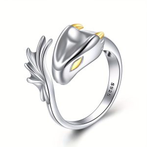 Dragon Ring Sterling Silver Adjustable Open Dragon Ring Fashion Jewelry Gifts For Women