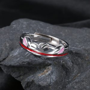 Anime Style 925 Sterling Silver Ring For Women And Men, Fashion Jewelry