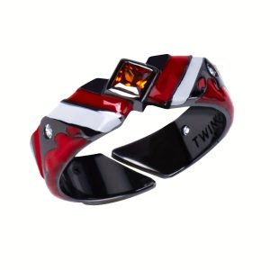 1pc S925 Silver Couple Ring, Fashion Trendy Open Ring, Perfect For Cosplay